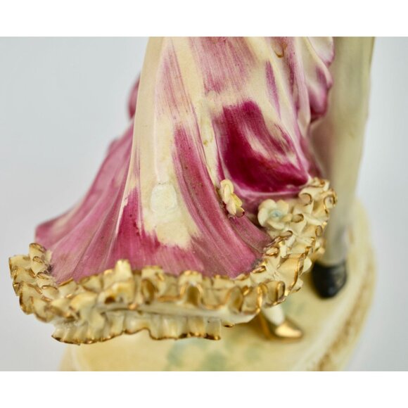 Vintage Dancing Couple Pair Figurine LARGE 10" - Picture 11 of 13